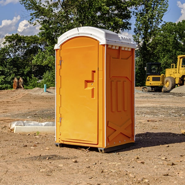 how often are the portable restrooms cleaned and serviced during a rental period in East Liberty OH